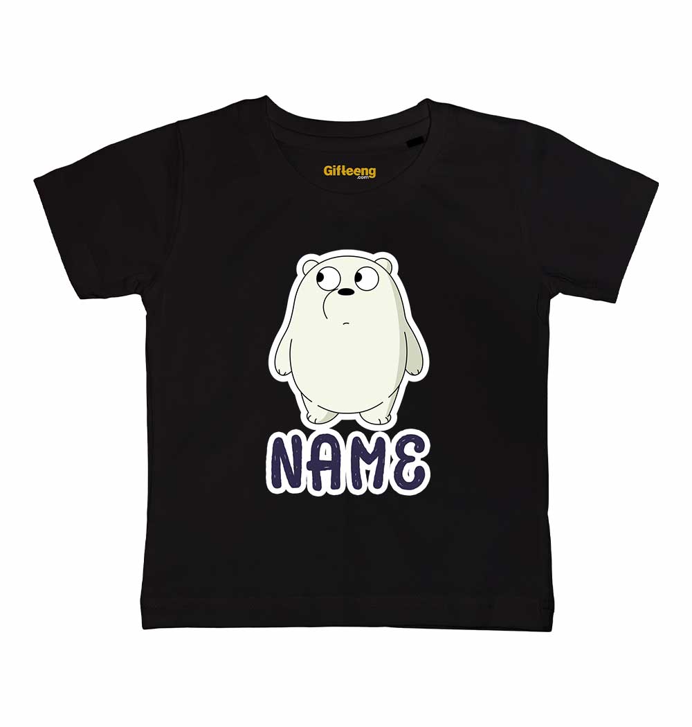 Customised Name Kids Ice Bear Tshirts