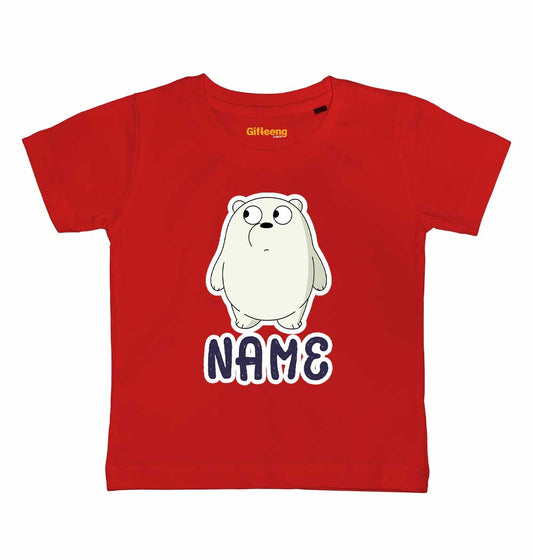Customised Name Kids Ice Bear Tshirts