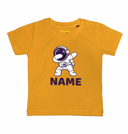 Customised Name Kids Dab Astronaut Tshirts