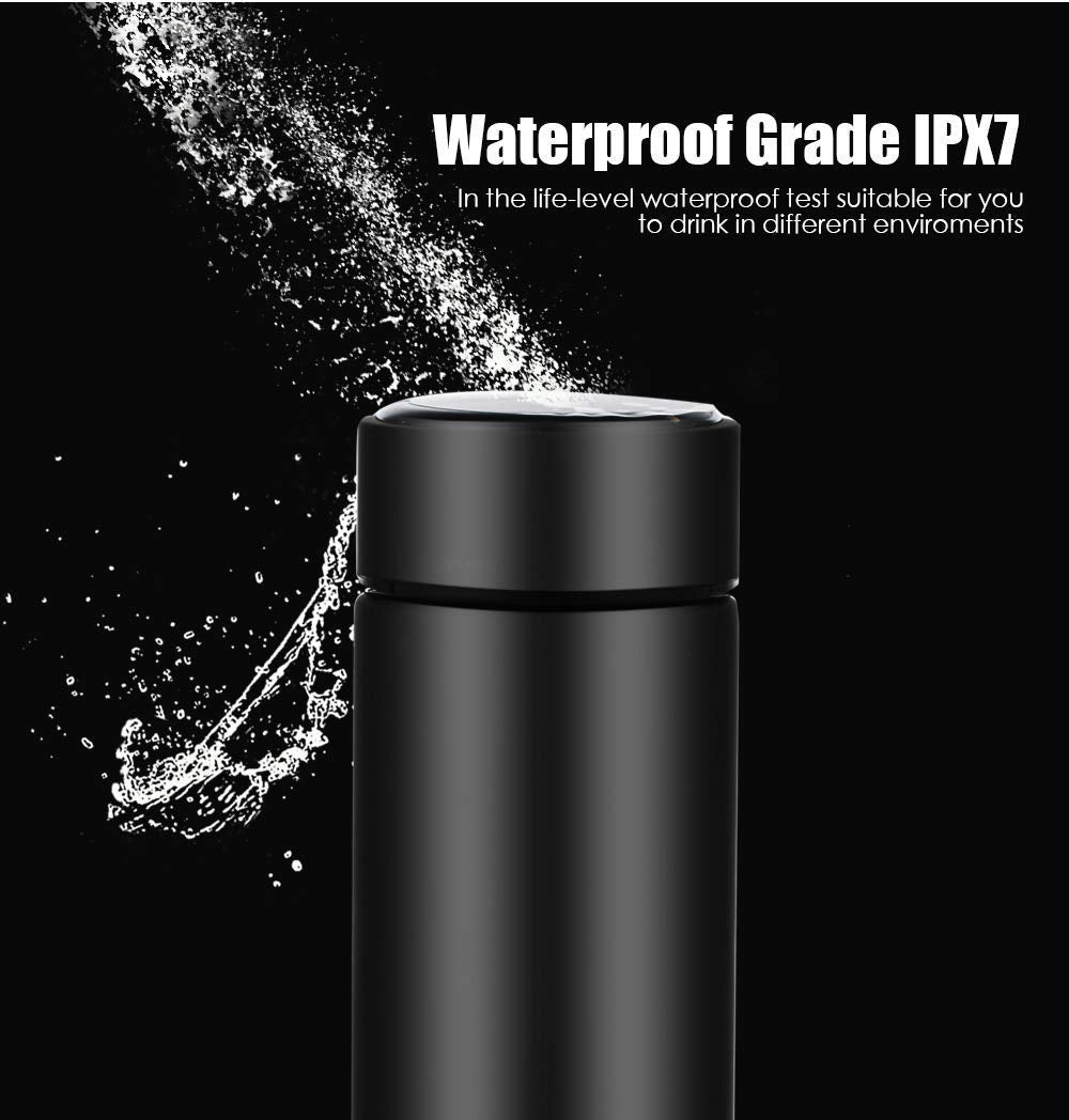 Gifteeng Customised Name Water Bottle with LED Temperature Display