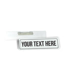 Acrylic Engraved Name Badges 3.5inx1in 2MM White
