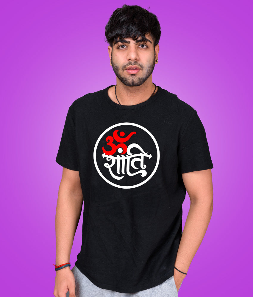 Om Shanti v2 Hindi Unisex Pure Cotton Tshirts