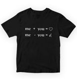 Me and you is happiness Pure Cotton Women Round Neck Tshirt