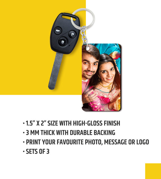 Customised MDF Keychain 1.5"x2 inches