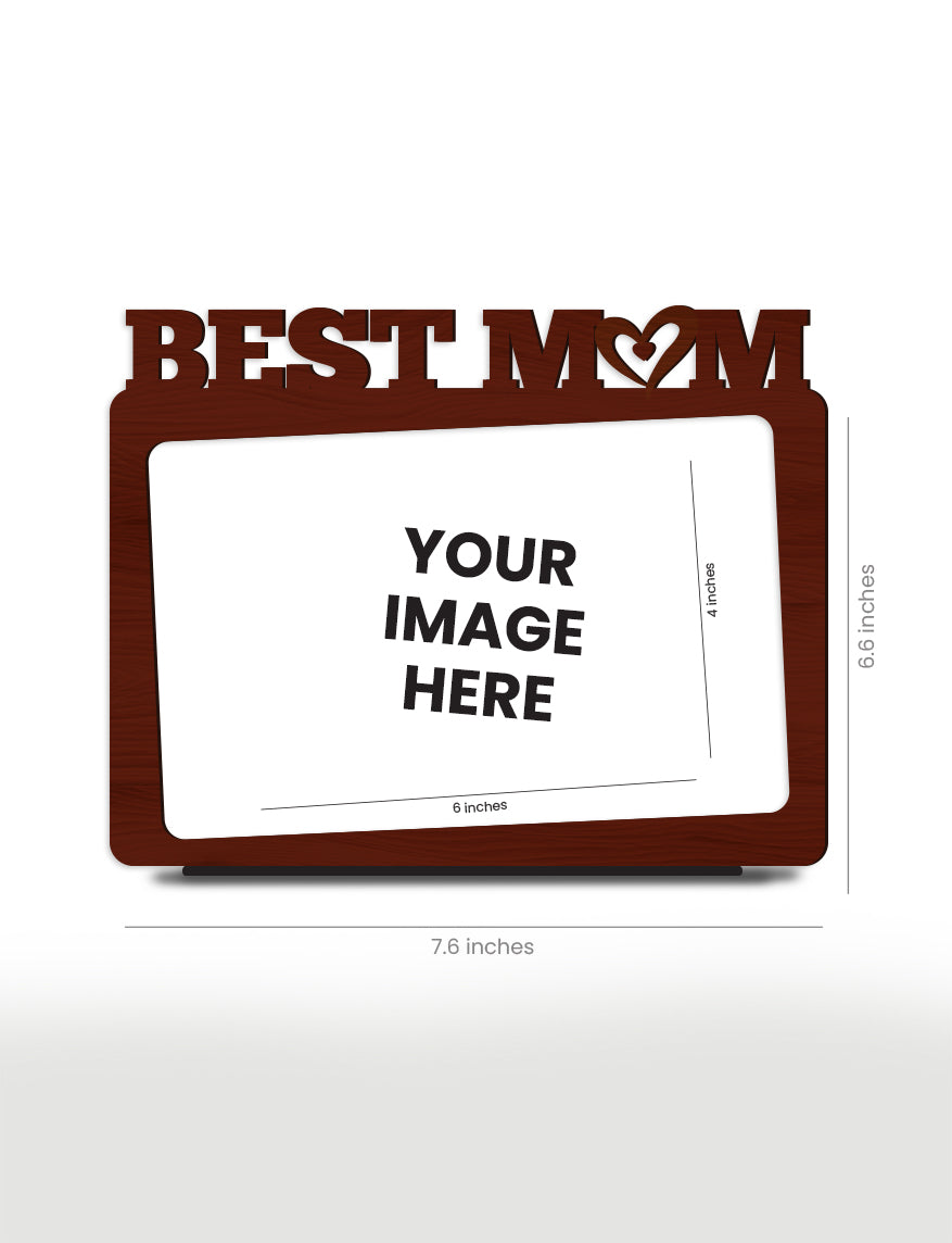 Personalised Pre-Printed Best Mom Photo Frame