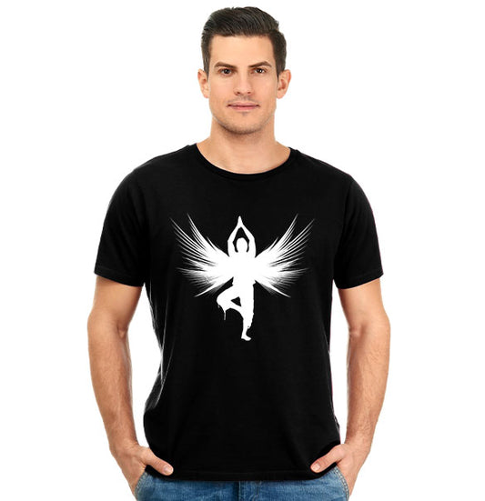 Yoga Unisex Pure Cotton Round Neck Tshirt For Artist