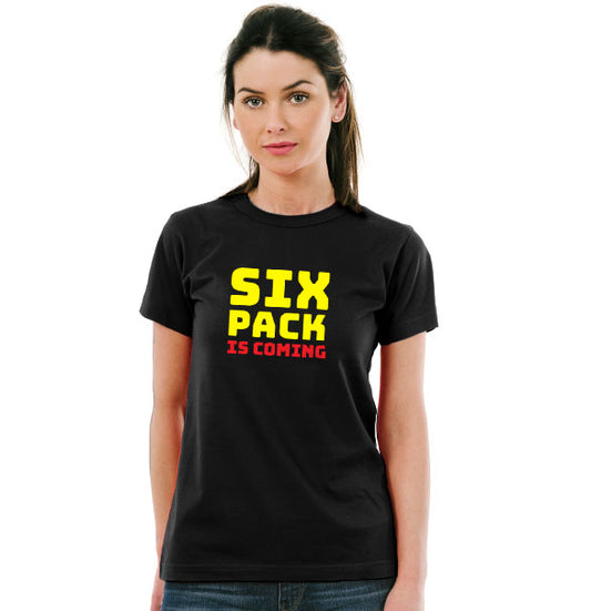 Six Pack is Coming Unisex Pure Cotton Round Neck Tshirt For Artist