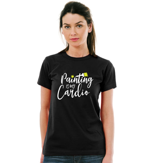 Paiting is My New Cardio Unisex Pure Cotton Round Neck Tshirt For Artist