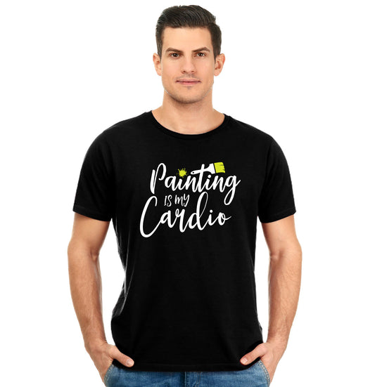 Paiting is My New Cardio Unisex Pure Cotton Round Neck Tshirt For Artist