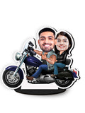 Personalised Cruiser Bike Couple Rider Caricature Photo Stand