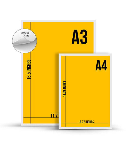 Personalised Glossy Photo Poster without frame A3 Size 300 GSM