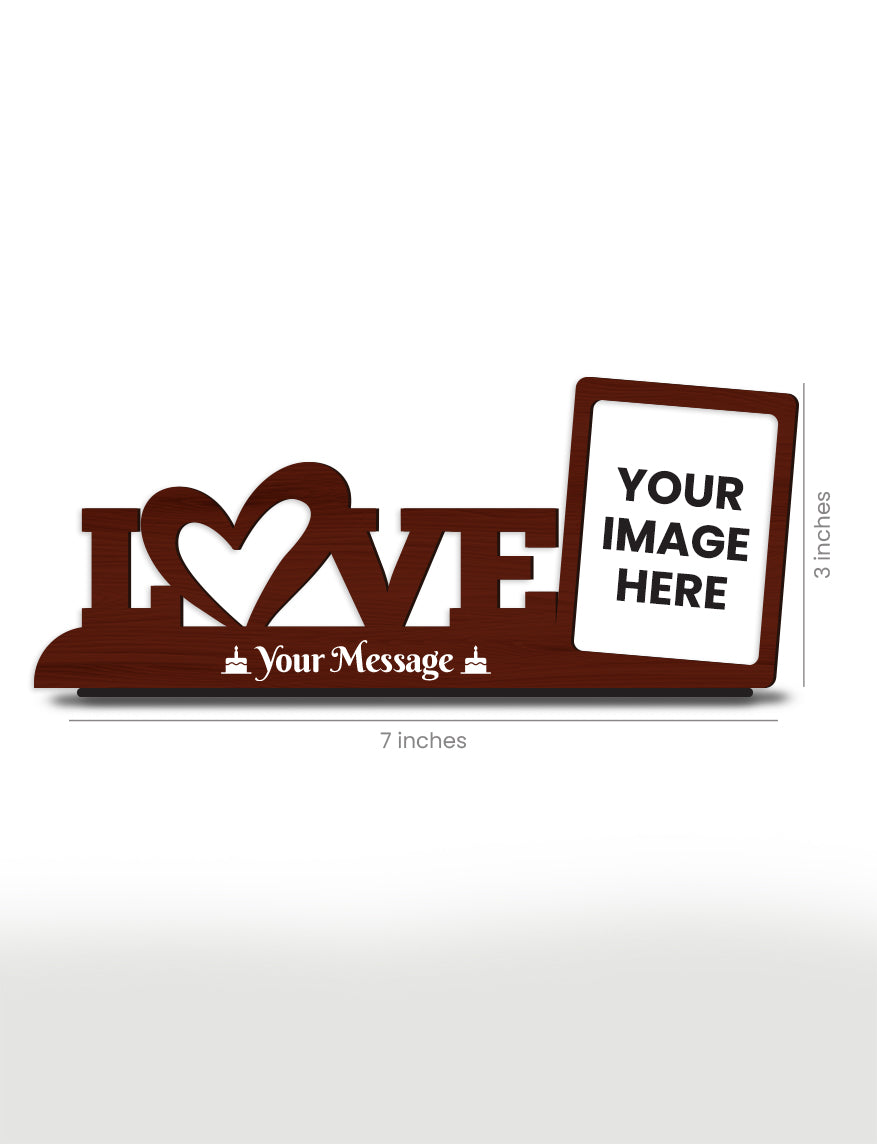 Personalised Pre-Printed Love Photo Stand