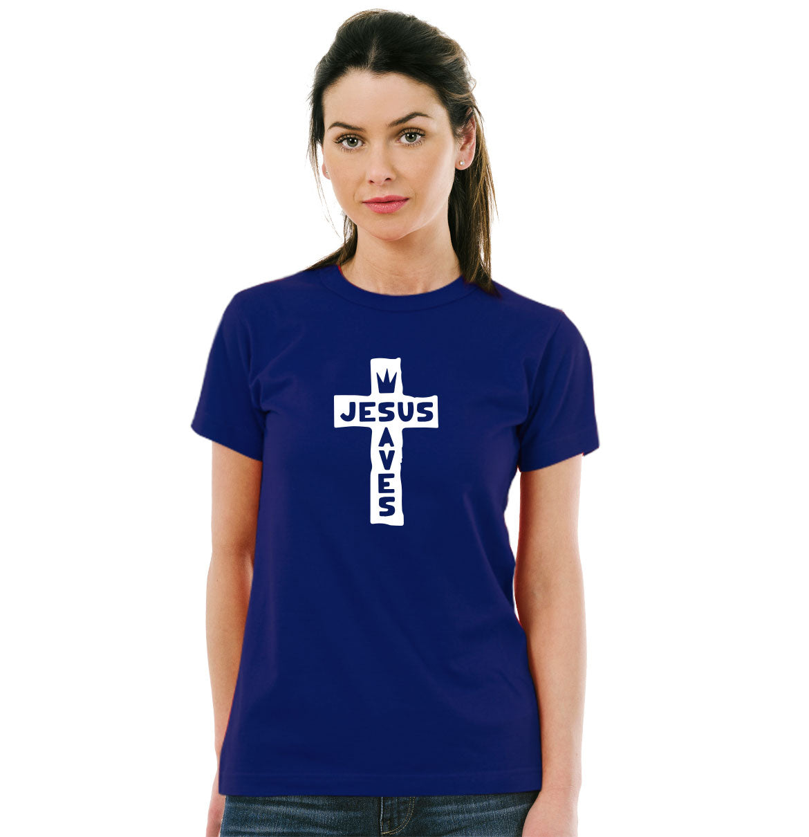 Jesus Saves Pure Cotton Round Neck Tshirt