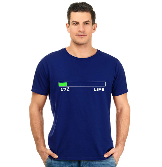 17% Life Loading Pure Cotton Round Neck Tshirt