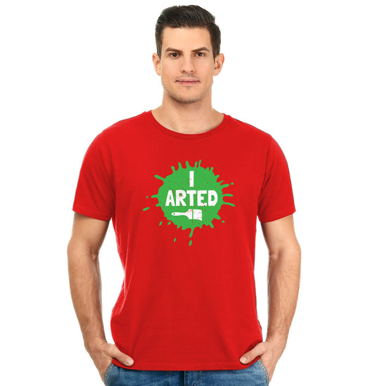 I arted Unisex Pure Cotton Round Neck Tshirt For Artist