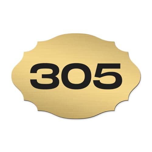 Custom Door Numbers for Home & Office | PVC Plaques with Self-Adhesive Double-Sided Tape | 4x2.5 Inches | Flat Numbers, for Offices, Malls, Multi-Purpose Use