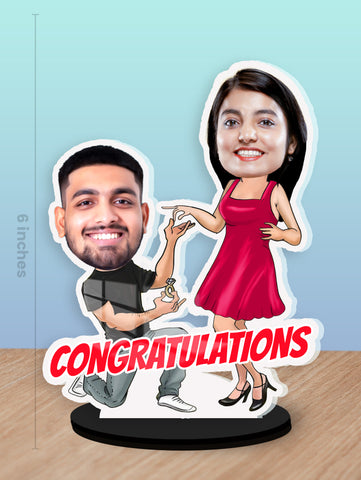 Ring Ceremoney Couple Caricature Photo Stand