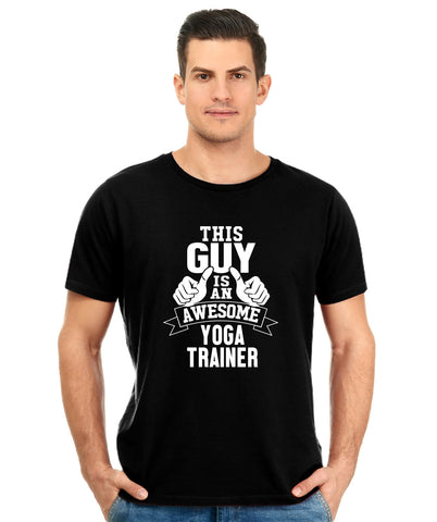 THIS GUY IS AN AWESOME YOGA TRAINER TSHIRT