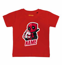 Customised Name Kids Deadpool Tshirts