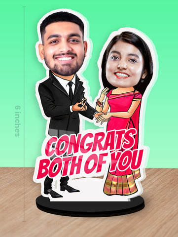 Indian Couple Caricature Photo Stand