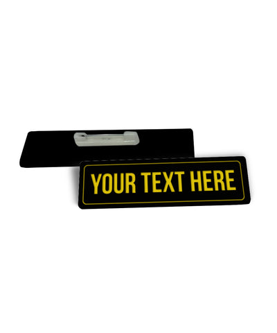 Acrylic Engraved Name Badges 3.5inx1in 2MM Black