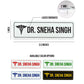 Acrylic Engraved Name Badges 3.5inx1in 2MM White