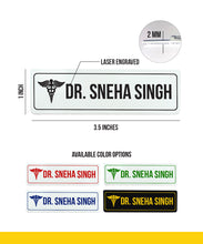 Acrylic Engraved Name Badges 3.5inx1in 2MM White