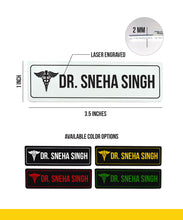 Acrylic Engraved Name Badges 3.5inx1in 2MM Black