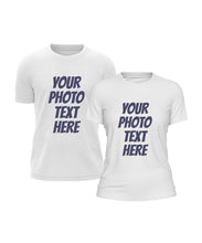 Customised Couple Pure Cotton Round Neck Tshirts