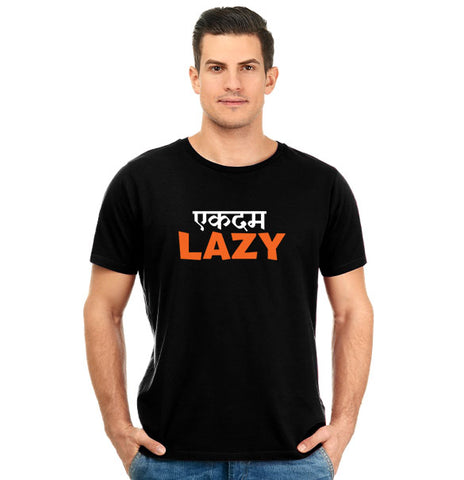 Ekdam Lazy Unisex Pure Cotton Round Neck Tshirt For Artist