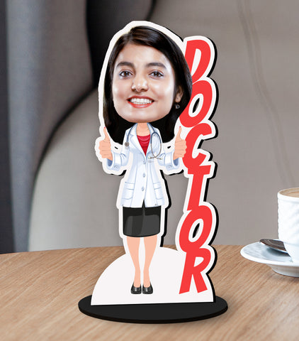 Doctor Girl Caricature Photo Stand