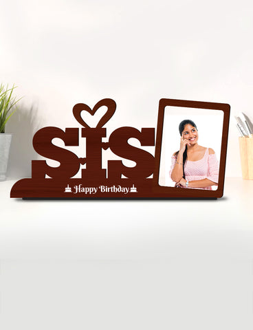 Personalised Pre-Printed Love Sis Photo Stand