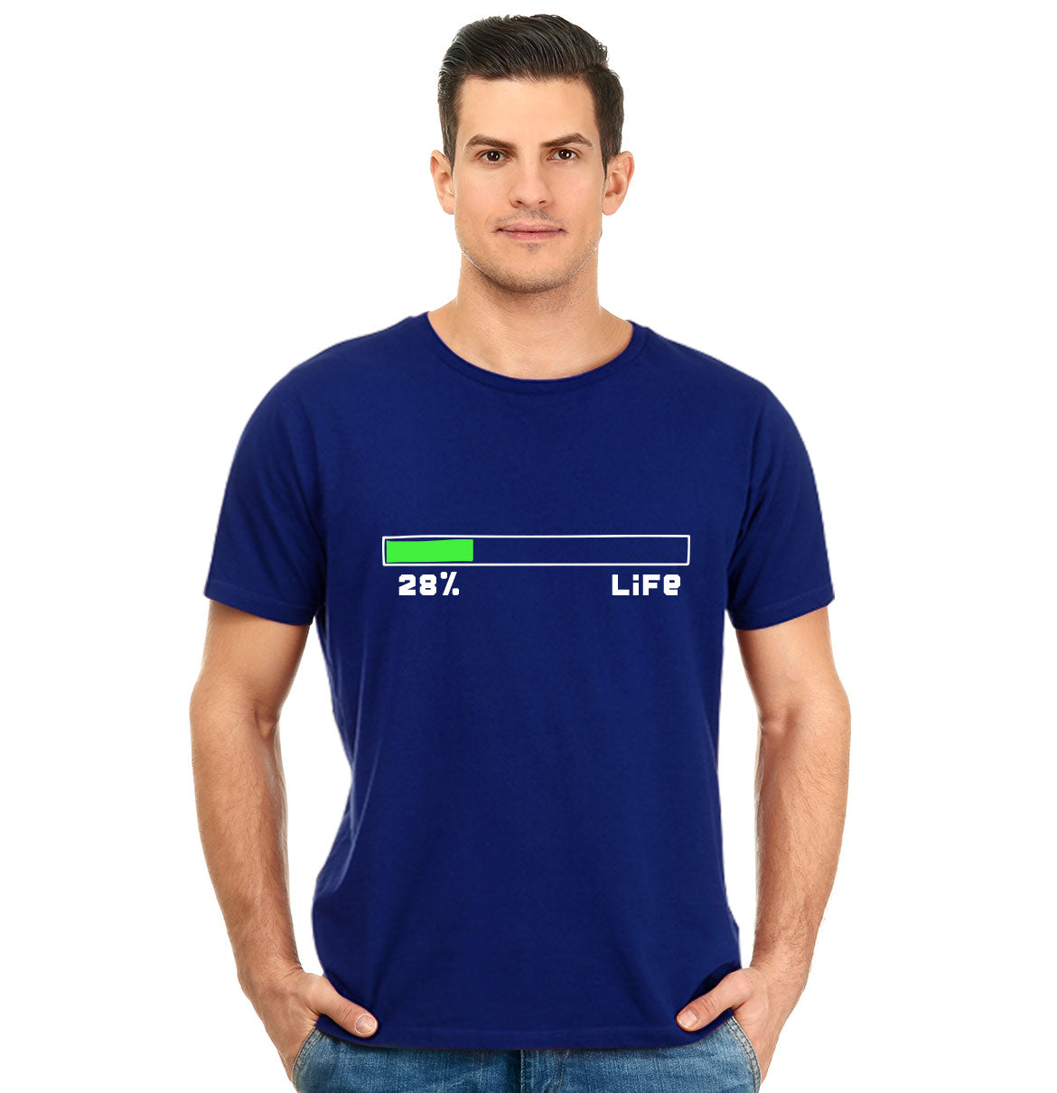 28% Life Loading Pure Cotton Round Neck Tshirt