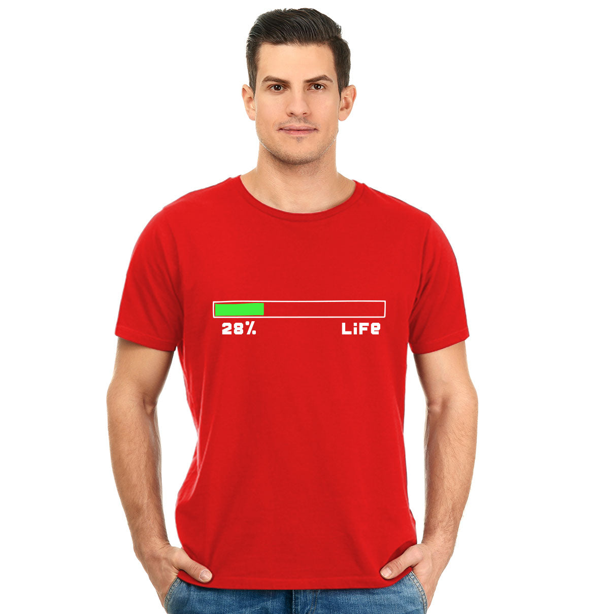 28% Life Loading Pure Cotton Round Neck Tshirt