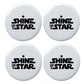 Shining Like A Star Round Badge Pack of 4