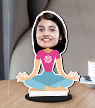 Yoga Girl Caricature Photo Stand