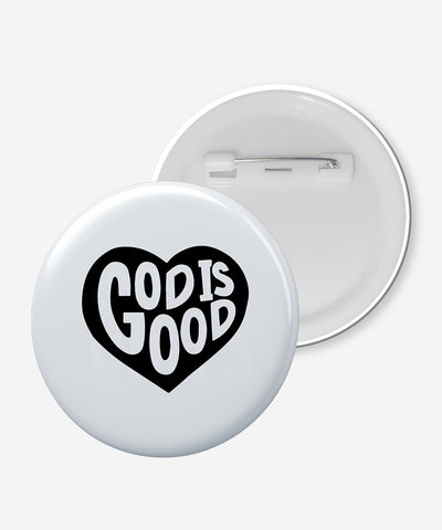 God is good Round Badge Pack of 4