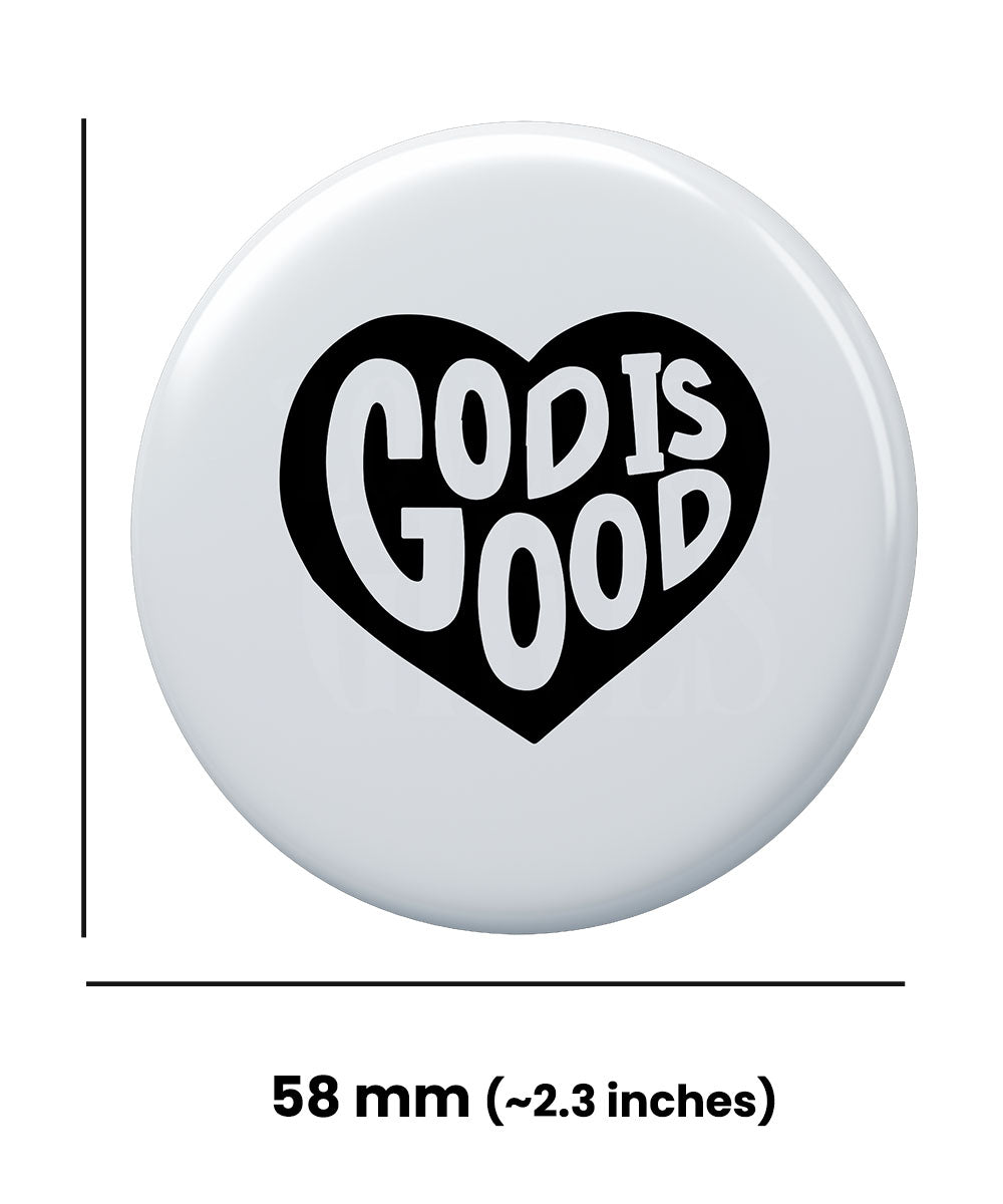 God is good Round Badge Pack of 4