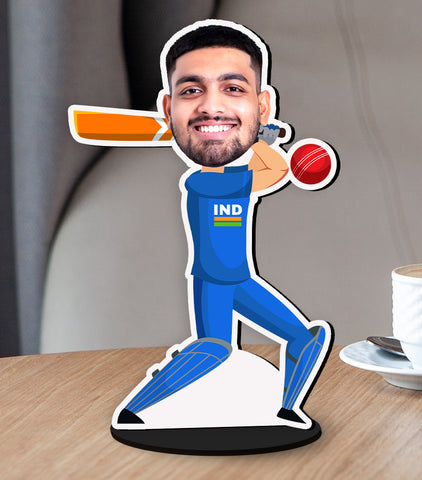 Cricketer Caricature Photo Stand